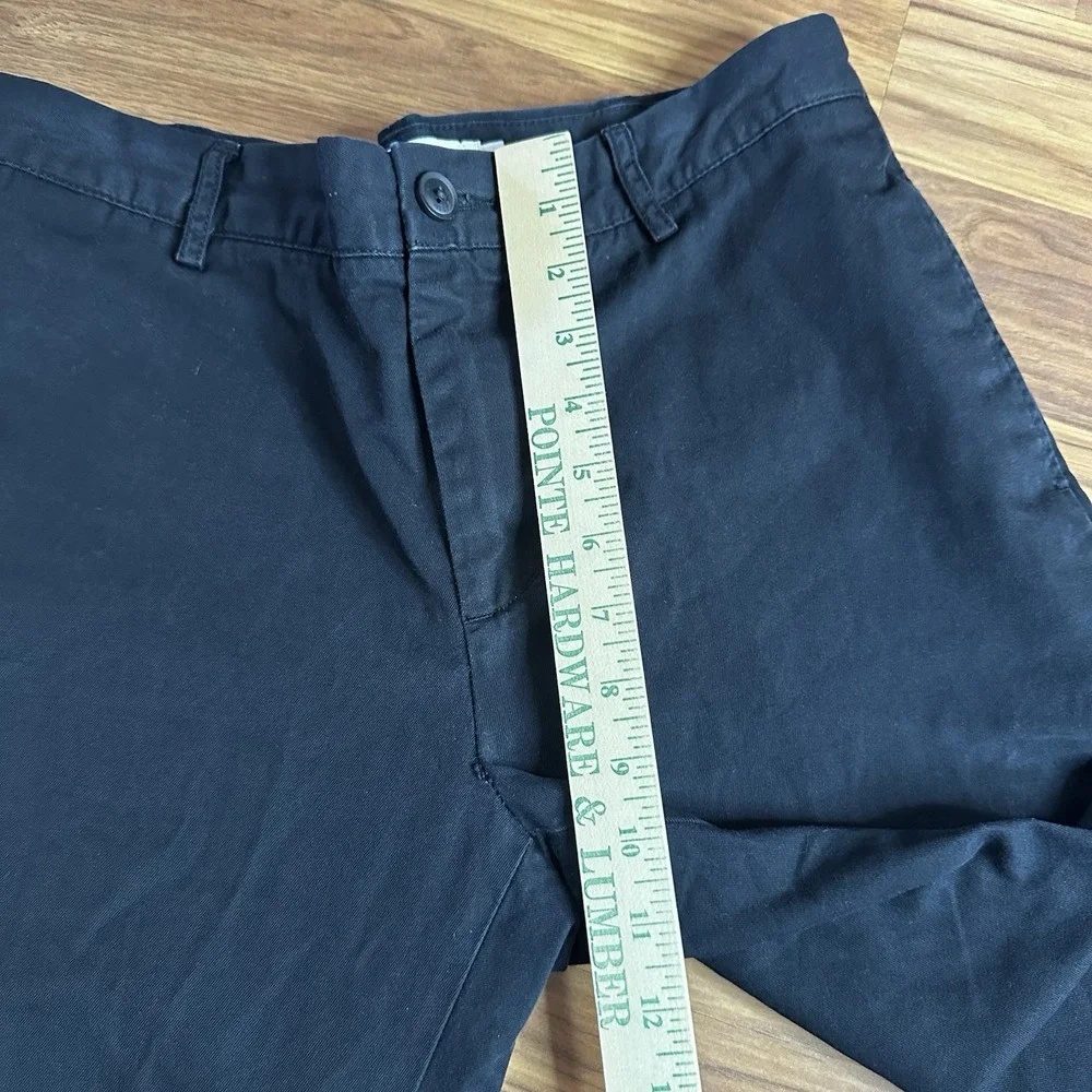 Lacoste Chino Pants Mens 32x34 Black Regular Fit Cotton Preppy Golf Work Casual